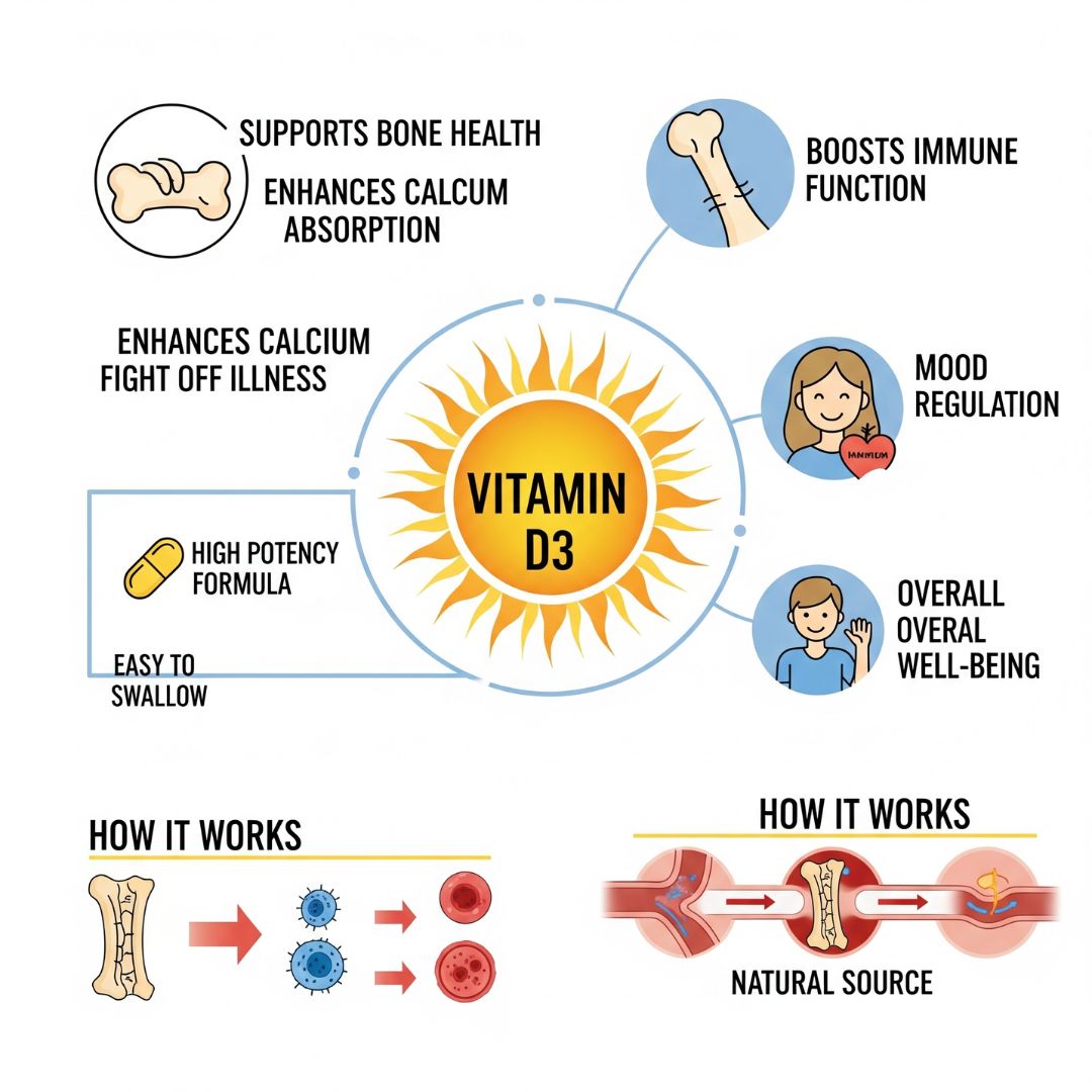 T.Vitamin D3 600 IU Tablets - Image 2